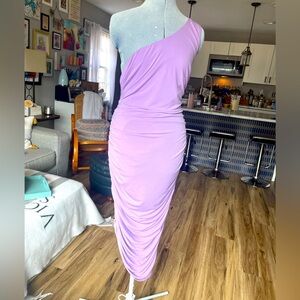 Purple One Shoulder Lulus NWT fitted formal Dress XL
